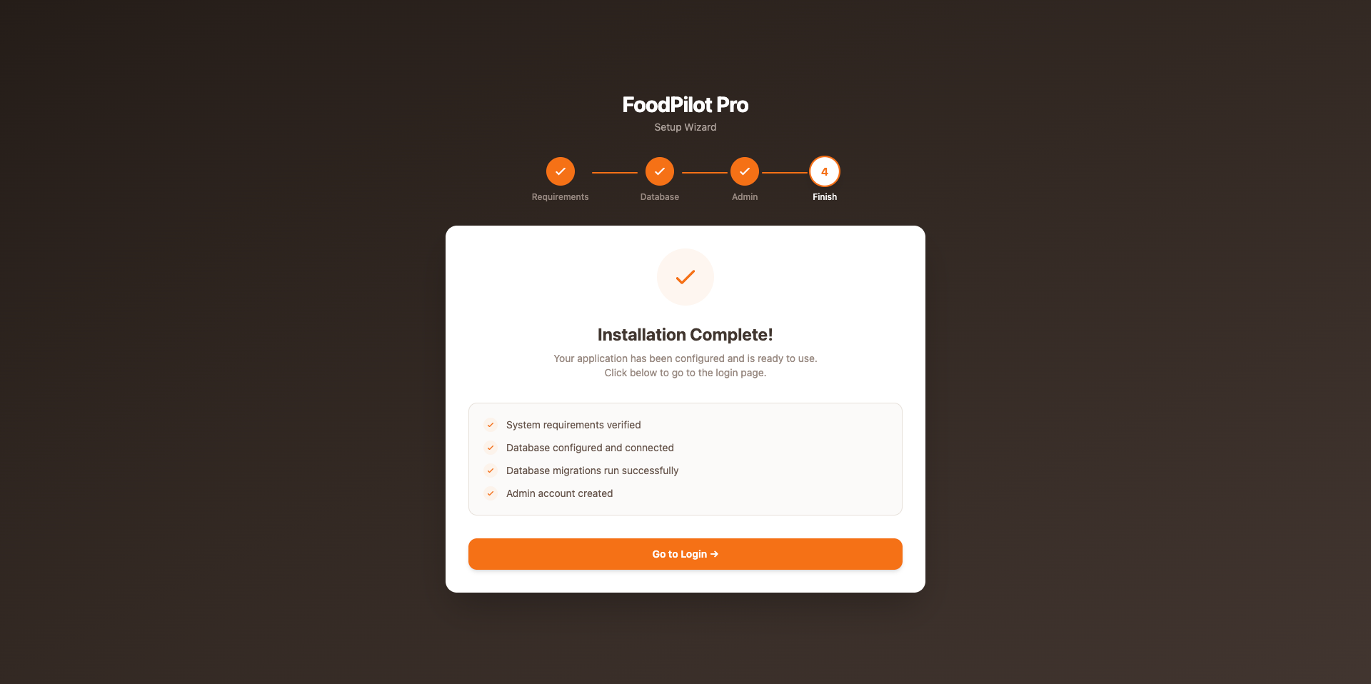 Step 4 — Installation Complete